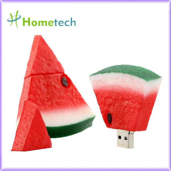 4GB USB 2,0 3,0 USB Gevormde het Beeldverhaal Rode Watermeloen van de Duimaandrijving